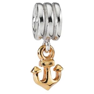 Pandora Anchor Dangle Charm 14K Gold Nautical Retired